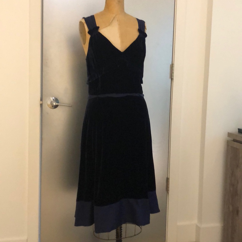Marc by Marc Jacobs Navy Velvet Dress